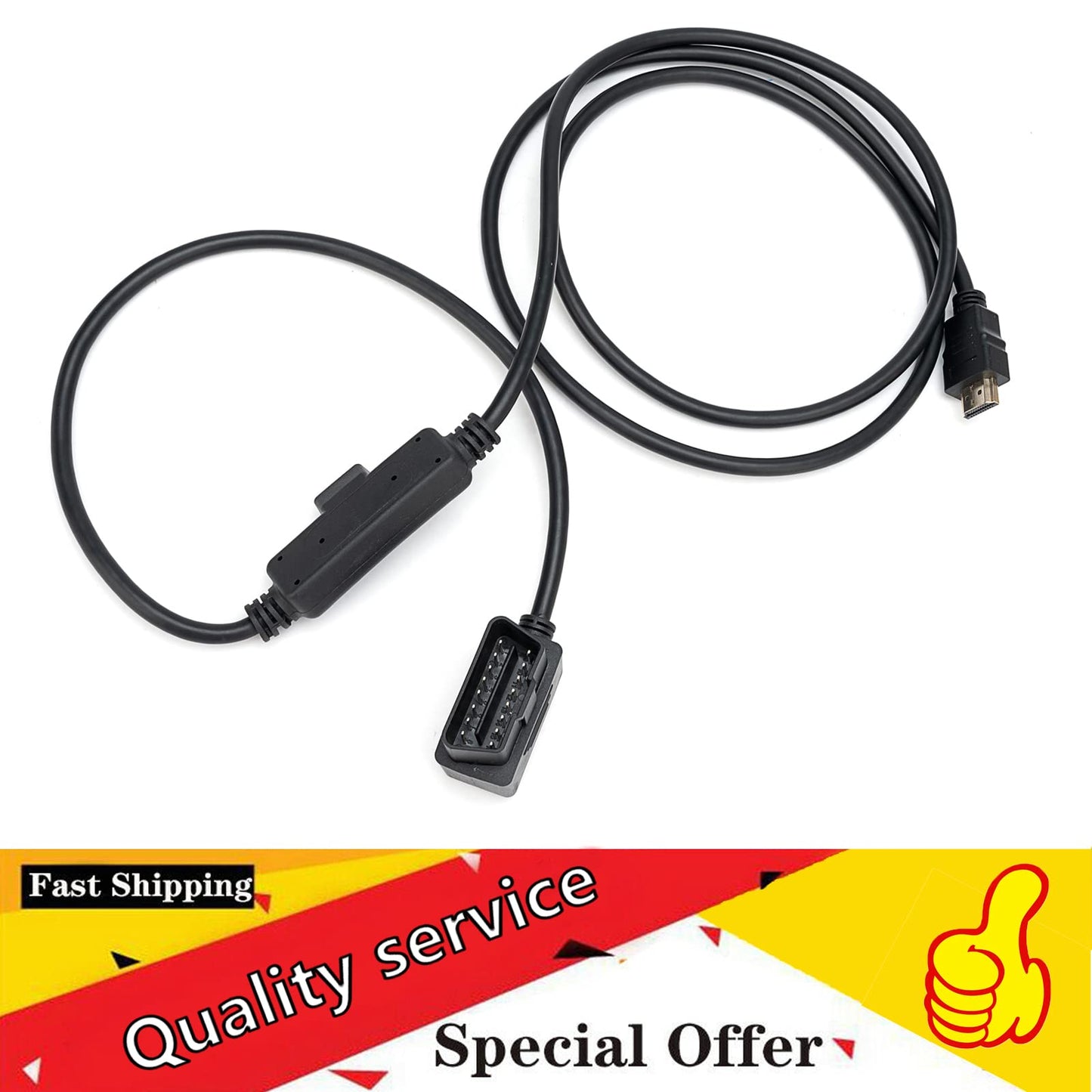 GEATaaT OBDII to HDMI Monitor Cable Plug for Edge CS2 CTS2 CTS3 Plug Monitor Replace#H00008000