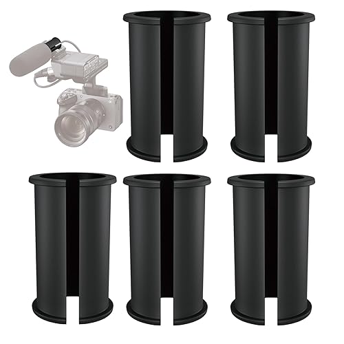 5pcs Microphone Shock Mount Rubber Sleeve, Compatible with Sony Camcorder Rode NTG, Sennheiser MKH Shotgun Mic FX3,FS7,FX6,FX8,FX9,NX80,FS5