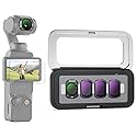 NEEWER ND & CPL Filter Set Compatible with DJI Osmo Pocket 3, Magnetic Neutral Density ND16 + ND64 + ND256 + Circular Polarizing Action Camera Lens