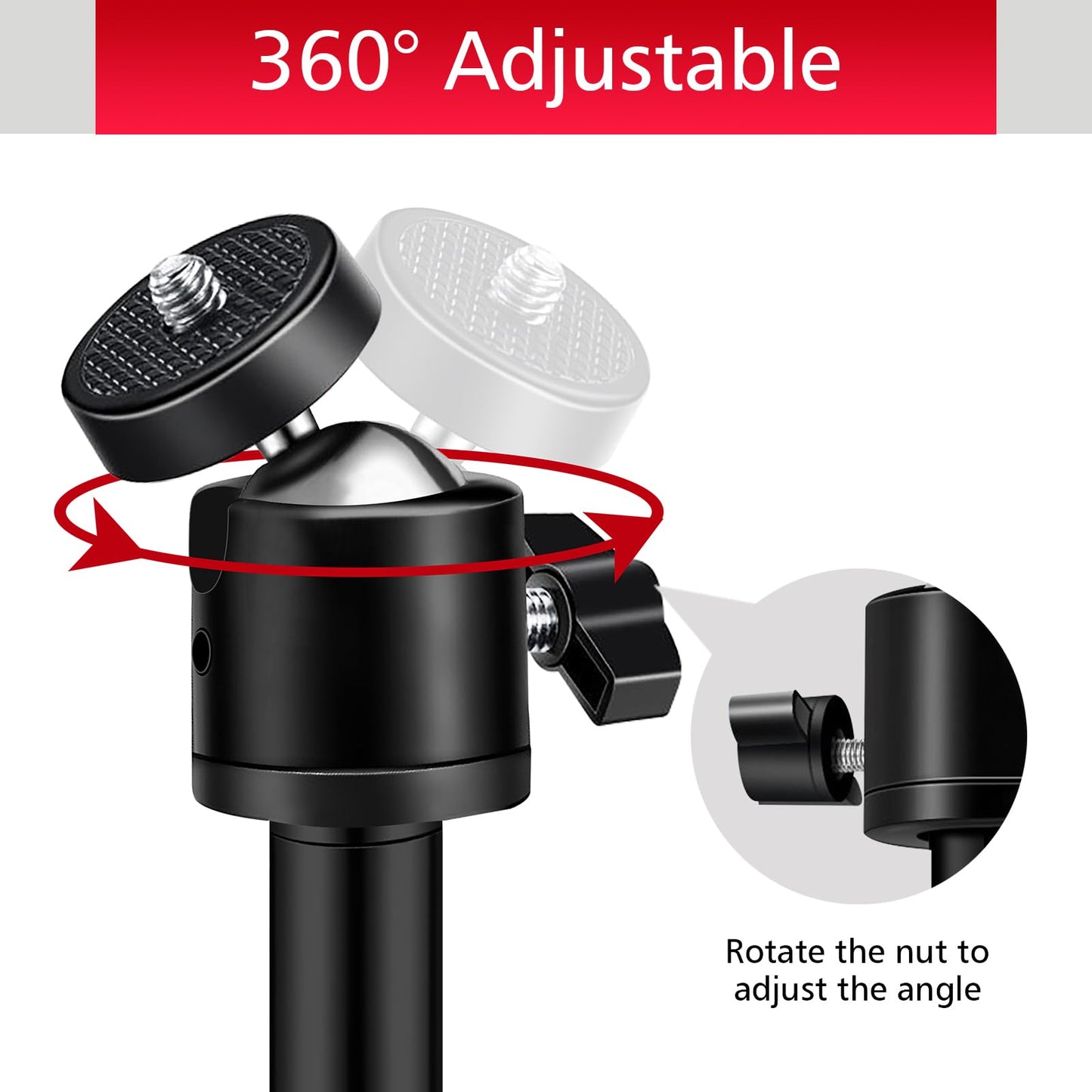 AVCMOTO Game &Trail Camera Mount, 3 in1 Aluminum 360 Degree Adjustable Universal Screw Mount 1/4''-20 (6mm), for Hunting Camera, Night Fshing Lights