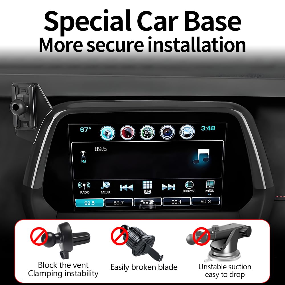 Car Phone Holder For Chevrolet Chevy Camaro 2016 2017 2018 2019 2020 2021 2022 2023 2024 Auto Accessories Navigation Screen Bracket Interior