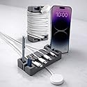 CordBrick DeskBrick Heaviest Weighted Cord Organizer for Desktop - Phone Stand, Office Desk Organizer, Cable Management for Home - Multifunctional