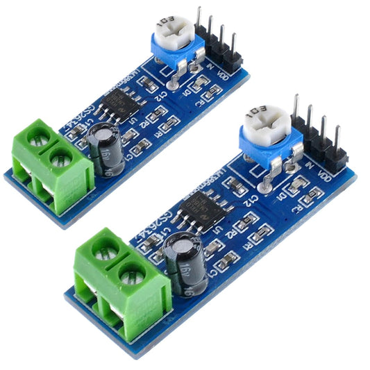 Ganasome 2Pcs LM386 Audio Amplifier Module, 200x Gain Adjustable, 5V-12V DC, for Arduino Projects