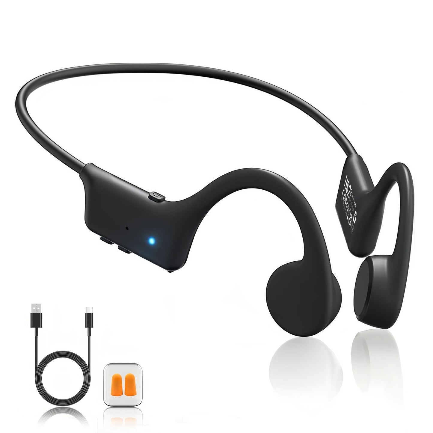 Gavhaio Bone Conduction Headphones, Open Ear Bluetooth 5.4 Sports Headphones with Mic, 12H Playtime Sweat Resistant Running Workout Headphones