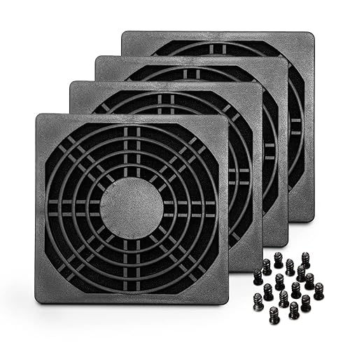 4 Pack of Filters with Fan Screws (80mm)