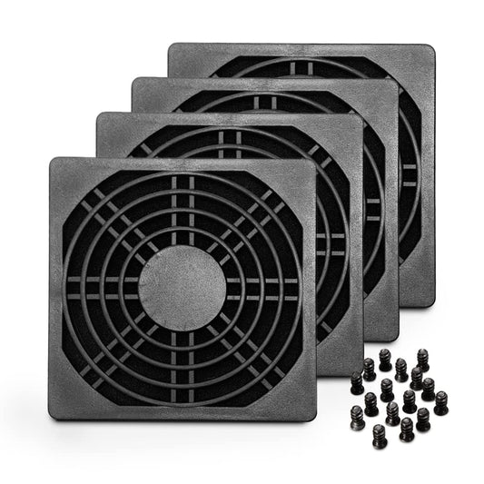 4 Pack of Filters with Fan Screws (80mm)