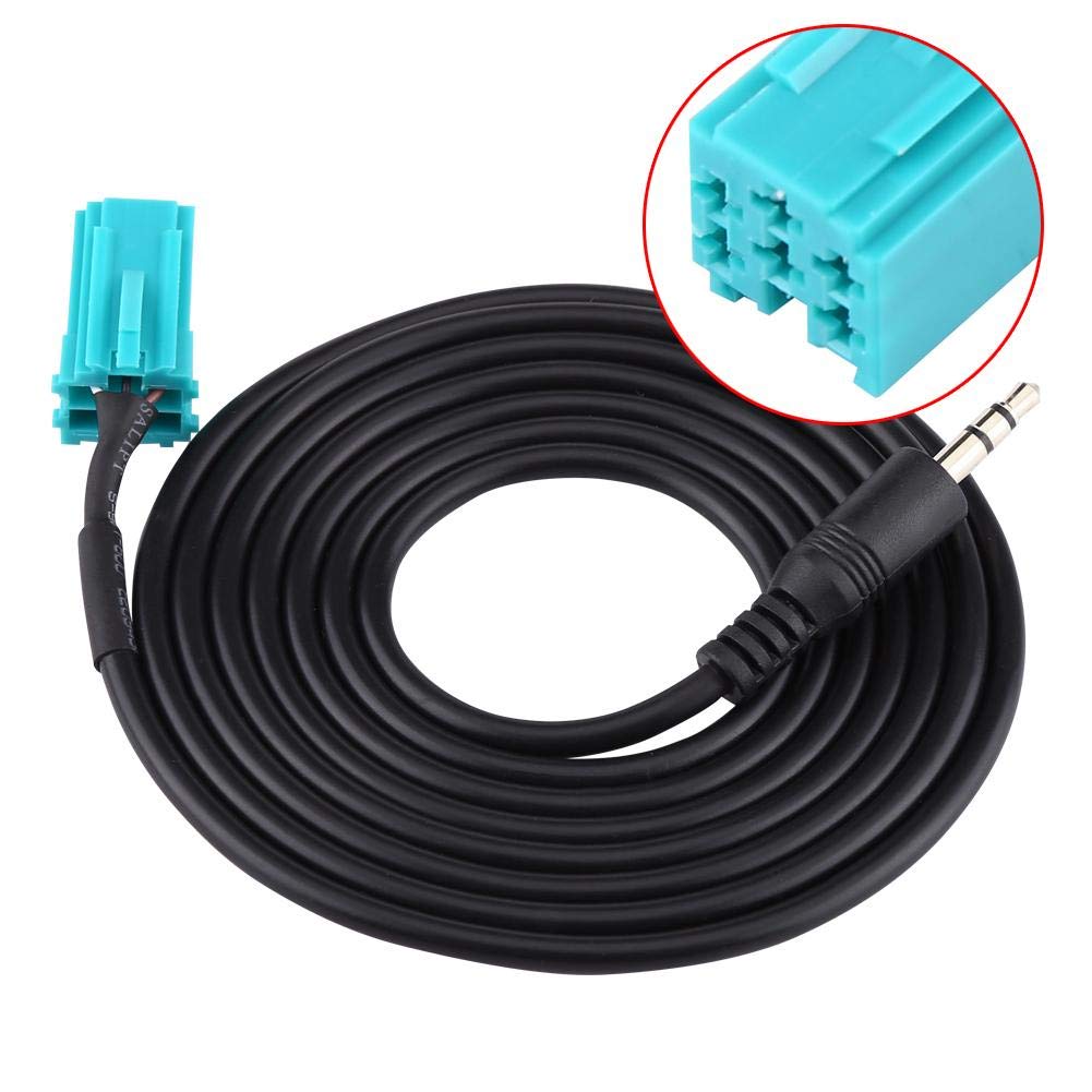 Keenso 6 Pin to 3.5mm Car Radio Auxiliary Aux Cable AUX Adapter for Renault Espace Kangoo Laguna Megane Scenic Trafic Twingo Modus Master