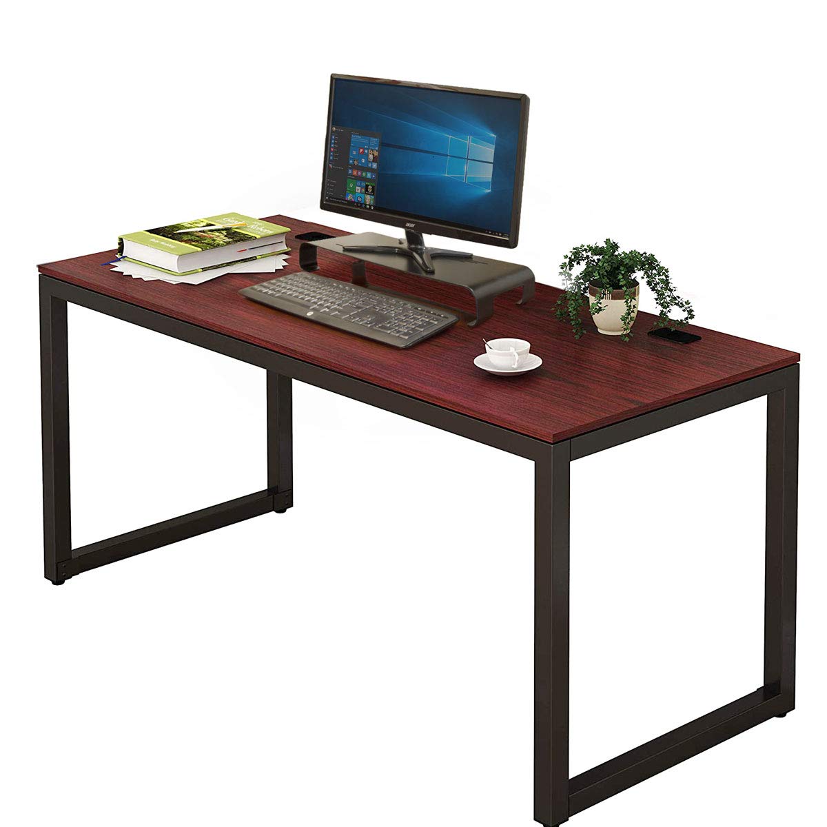 Syba Monitor Stand Riser for Computer, Laptop, Printer, Notebook and All Flat Screen Display with 19" platform and 3" height With USB 3.0 Hub, Black