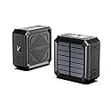 ABFOCE Solar Speaker Portable IPX6 Waterproof Bluetooth Speakers 15 Hours of Playtime Rich Stereo Bass Shockproof Dustproof for Home and Outdoor