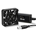 Simple Deluxe Mini USB Fan 40mm x 10mm Brushless Cooling Ventilator 3 Speed Control DC 5V Dual Ball Bearing 5,500RPM for Small Appliances Series