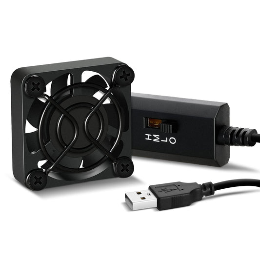 Simple Deluxe Mini USB Fan 40mm x 10mm Brushless Cooling Ventilator 3 Speed Control DC 5V Dual Ball Bearing 5,500RPM for Small Appliances Series
