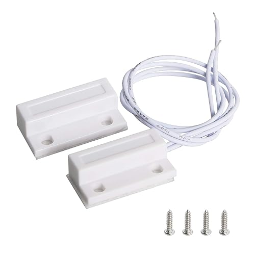 Aoje-Link RC-38A NO Wired Magnetic Door Switch Window Sensor Alarm for Home Security Access Control and Burglar Alarm Systems White 1pcs