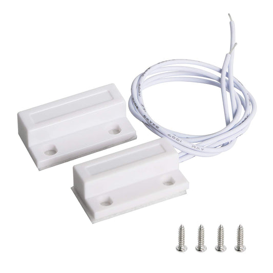 Aoje-Link RC-38A NO Wired Magnetic Door Switch Window Sensor Alarm for Home Security Access Control and Burglar Alarm Systems White 1pcs