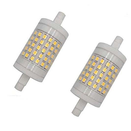 Edearkar 78mm R7S LED Bulbs (2 Pack) 10W AC85-265V 6000K Daylight White J Type R7s Floodlight T3 Double Ended J Type 100W Halogen Bulb Replacement