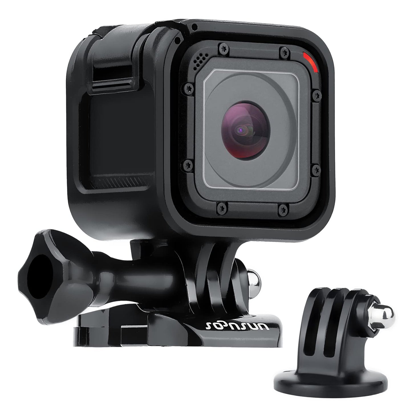 SOONSUN Frame Mount Housing Case for GoPro Hero 5/4 Session Cameras Includes Quick Release Bracket, Thumb Screw and Tripod Adapter
