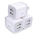 Wall Charger,USB Brick 3Pack 2.1A/5V Dual Port USB Plug Charger Cube Power Adapter Fast Charging Block for iPhone 17 16e 16 15 14 13 12 Pro Max 8 7 6