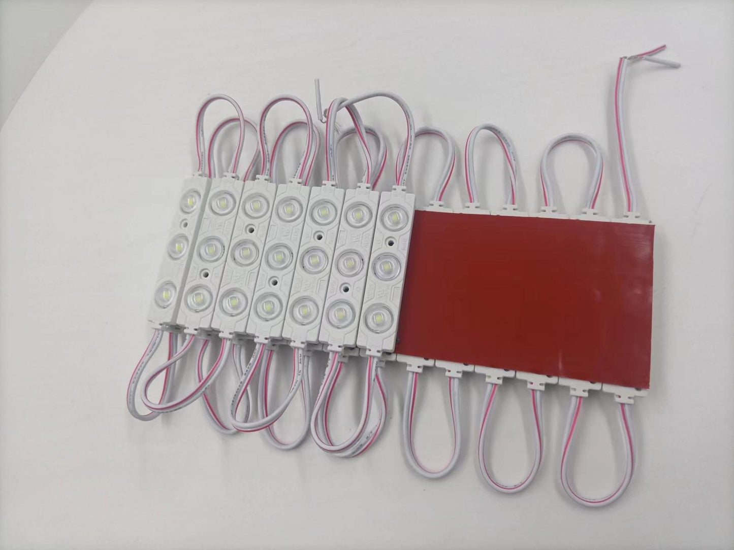 qingchenlight 200 PCS DC12V White 6500K Injection 3 LED Module 1.32W Waterproof Decorative Back Light for Letter Sign Advertising Signs with Tape