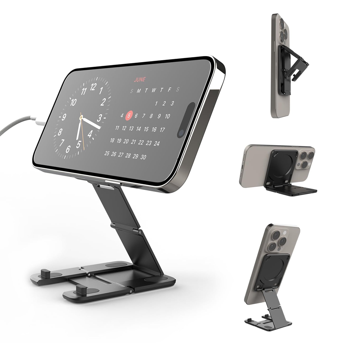 Kenu Stance+ 10-in-1 MagSafe Super Gadget, Magnetic Tripod Stand, Car Vent+Dash+CD Mount, Finger Holder, Airplane Mount, Selfie Stick, More