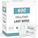 600 Count Lens Wipes for Eyeglasses, Eyeglass Lens Cleaning Wipes Pre-moistened Individually Wrapped Sracth-Free Streak-Free Eye Glasses Cleaner Wipes