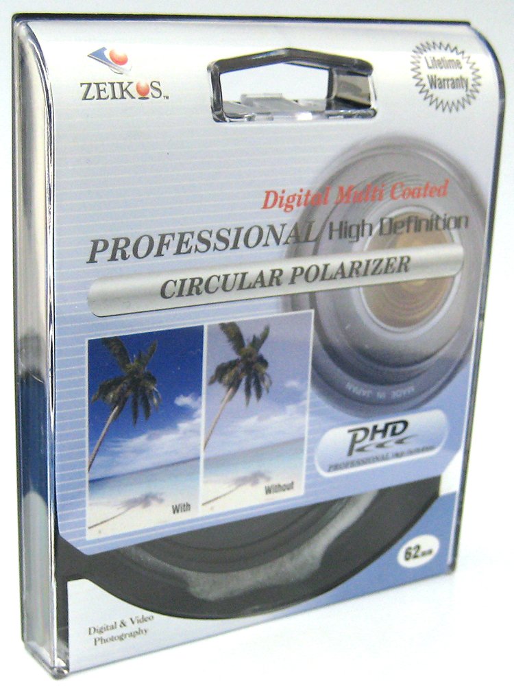 Zeikos ZE-CPL62 62mm Multi-Coated Circular Polarizer Filter