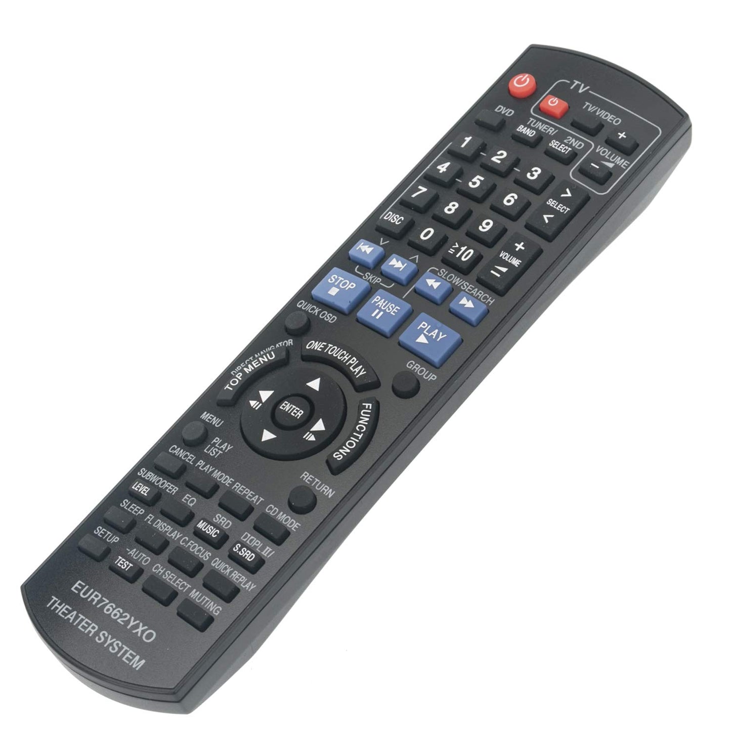 EUR7662YX0 Replace Remote Control fit for Panasonic DVD Home Theater Sound System SC-PT750 SC-PT753 SC-PT950 SC-PT1050 SC-PT953 SH-FX65T SE-FX65