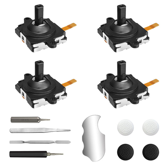 Joystick Repair Kit for Oculus Quest 2 Controller, Replacement Accessories for Meta Quest 2 Controller: 4 Joysticks, T5 Screwdriver, Tweezer, Pry