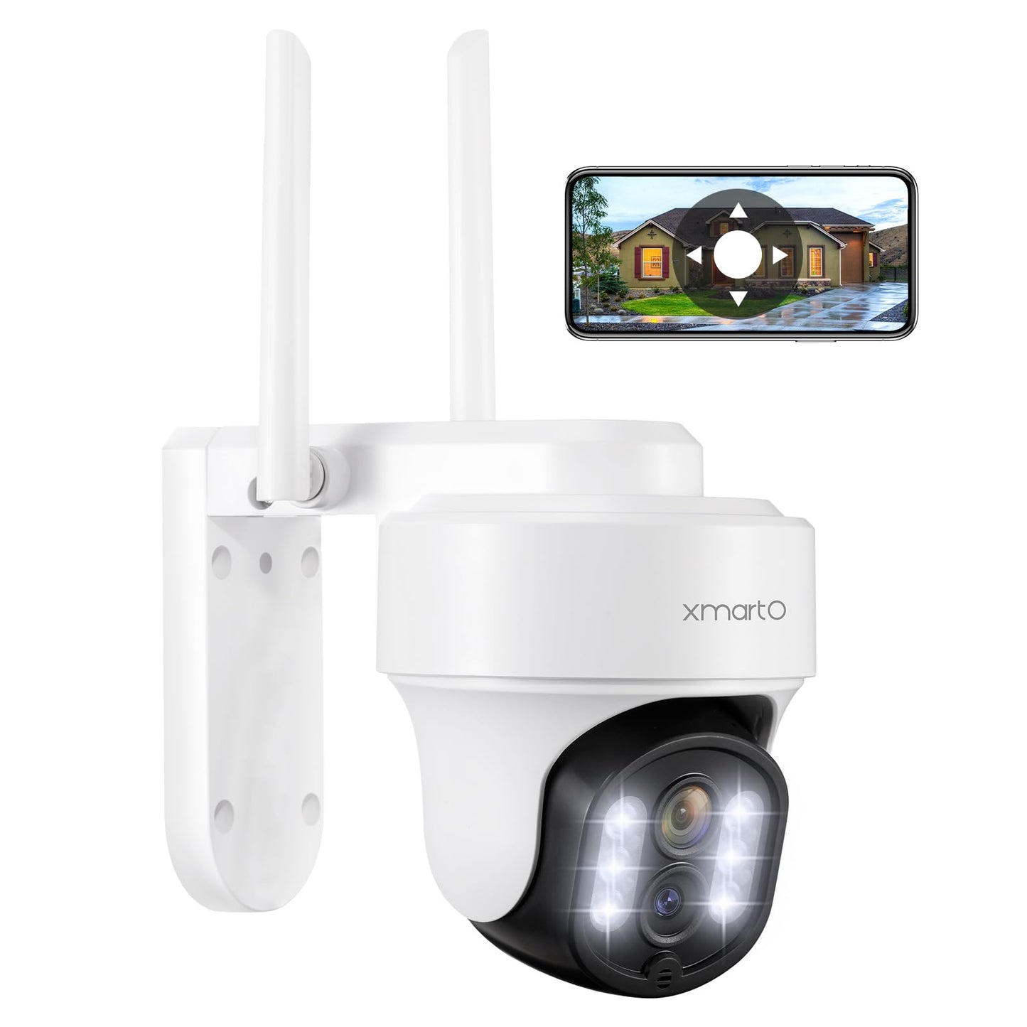 xmartO 10X Zoom Security Camera, 6MP HD Wireless PTZ Home Security System for Indoor Outdoor Surveillance, Security Camera System with Auto Tracking