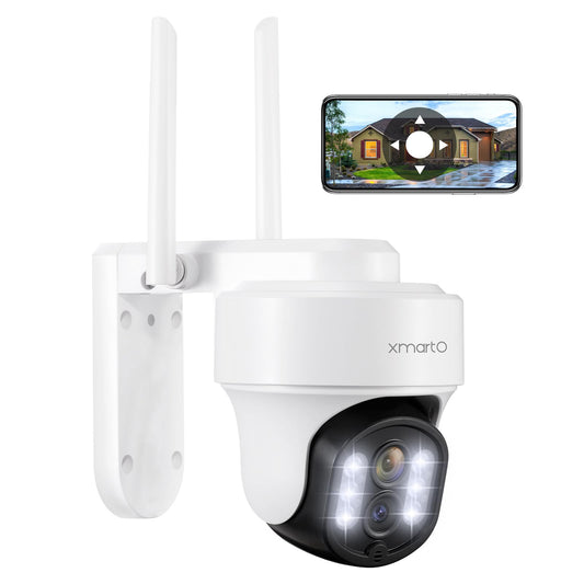 xmartO 10X Zoom Security Camera, 6MP HD Wireless PTZ Home Security System for Indoor Outdoor Surveillance, Security Camera System with Auto Tracking