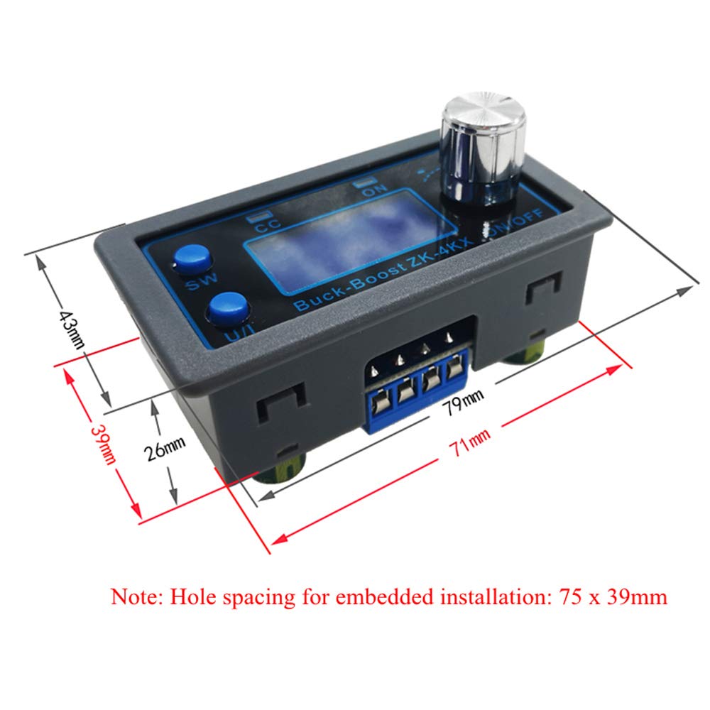 WSDMAVIS 1Pcs DC-DC Buck Boost Converter Regulator CC CV 0.5-30V 0-4A Adjustable Regulated Power Supply Module DIY Solar Battery Chargin Module LCD…