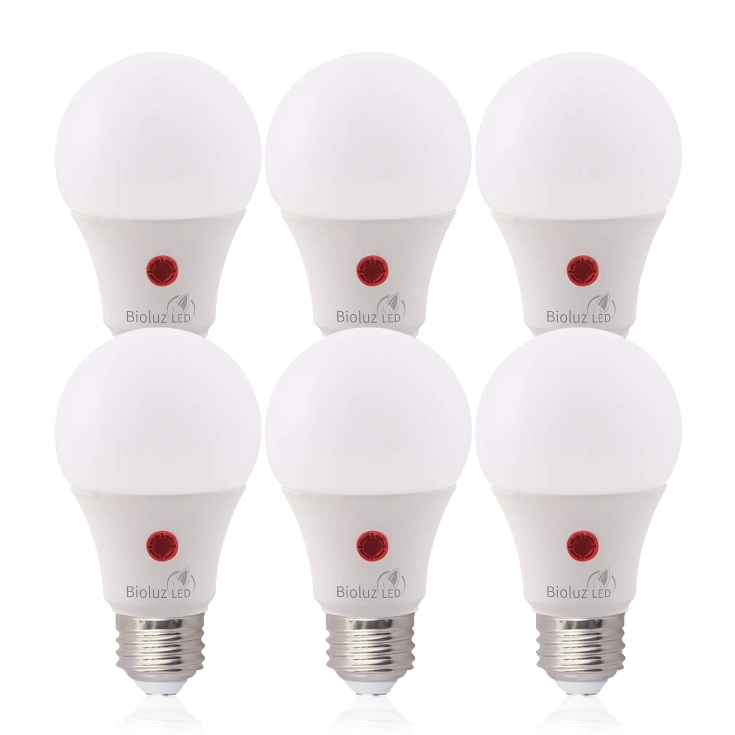 Bioluz LED Dusk to Dawn Light Bulb, 9W (60W Equivalent) A19 LED Light Bulb with Photocell Sensor, Auto On/Off, 3000K Soft White Indoor/Outdoor Light