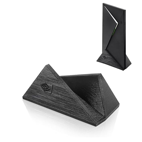 SplashNColor Vertical Stand Organizer Compatible with Nvidia Shield Android TV (2017 & 2019 Pro Models) - Compact Display with Logo & Lettering