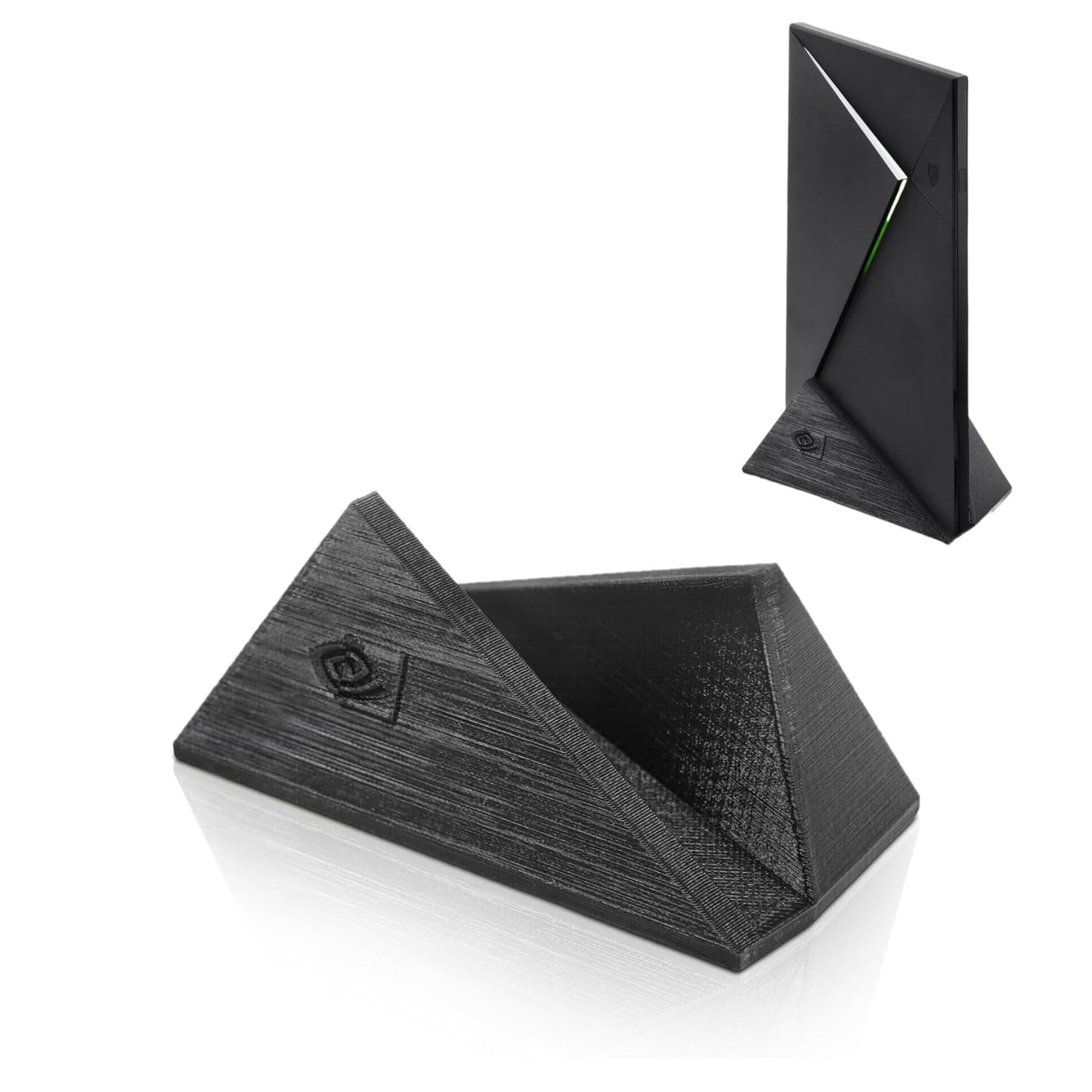 SplashNColor Vertical Stand Organizer Compatible with Nvidia Shield Android TV (2017 & 2019 Pro Models) - Compact Display with Logo & Lettering