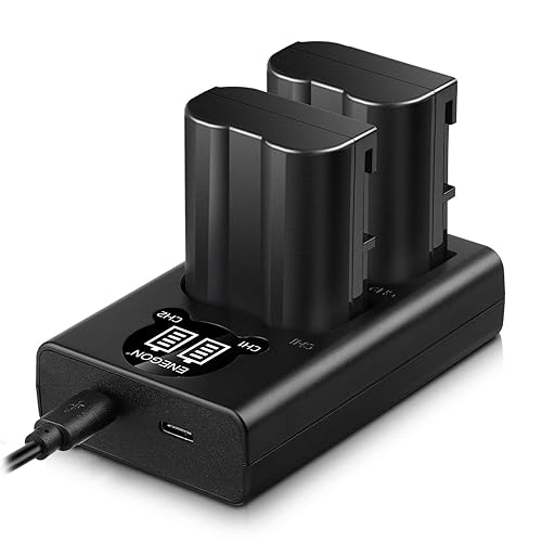 ENEGON EN-EL15C Batteries (2 Pack) and Smart LED Dual Charger Kit for Nikon ZF Z6,Z7 Z8 D7500 D7000, D7100, D7200 D500, D600, D610, D750,D780 D800