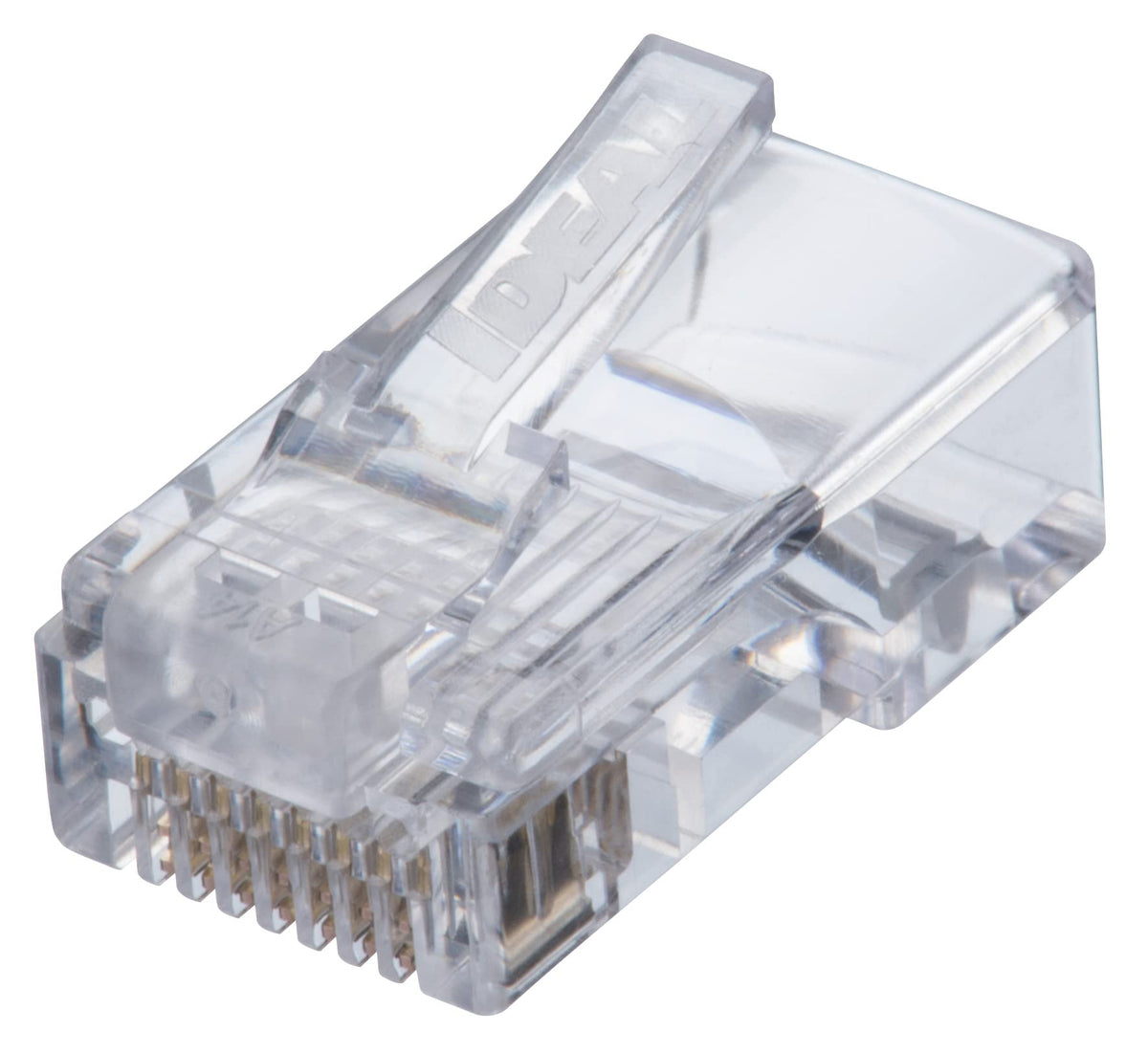 Ideal Industries INC. 85-372J 8P8C Single Piece Modular Plug, Feed-Thru Design RJ-45 Connector for CAT5e, Twisted Pair 100 MHz Cables, (100