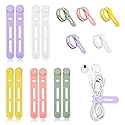 10pcs Silicone Cable Tie Data Cable Organizer, Reusable Cable Manager, Multi Purpose Elastic Rope Manager for Bundling and Fastening Cables and Wires