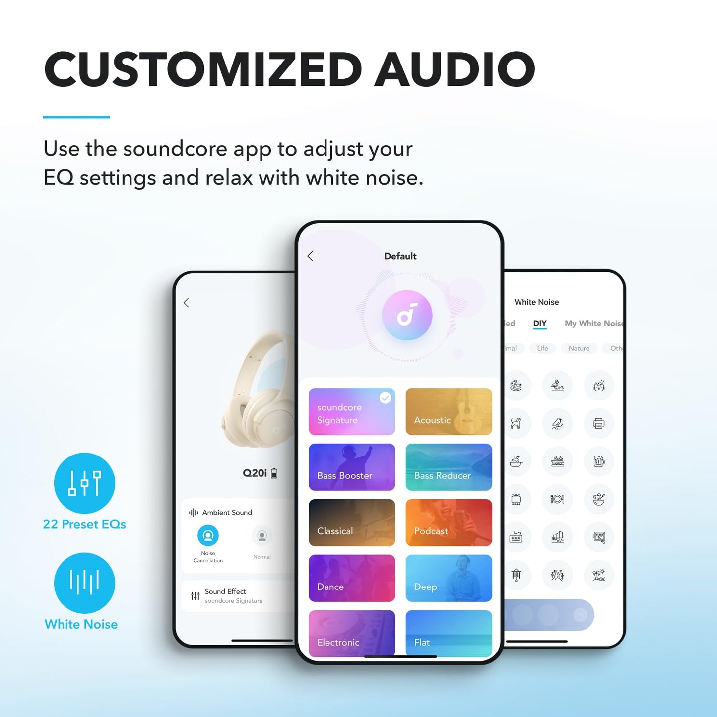 Soundcore by Anker Q20i Hybrid Active Noise Cancelling Headphones, Wireless Over-Ear Bluetooth, 40H Long ANC Playtime, Hi-Res Audio, Big Bass…
