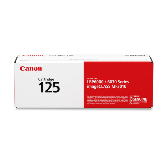 Canon Genuine 125 Black Toner Cartridge Compatible with MF3010, MF3010 VP, LBP6000, LBP6030w
