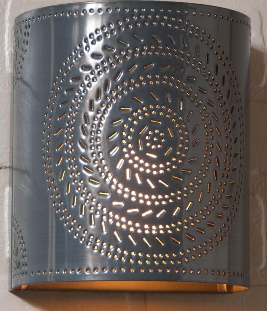 Irvin's Tinware Chisel Sconce Light in Country Tin