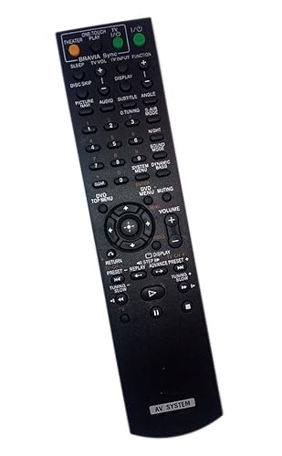 Replaced Remote Control for Sony DAV-HDX279W HCDHDX285 DAVHDX576W DAV-HDX589 DAVHDX276WF Home Theater Audio/Video Receiver AV System