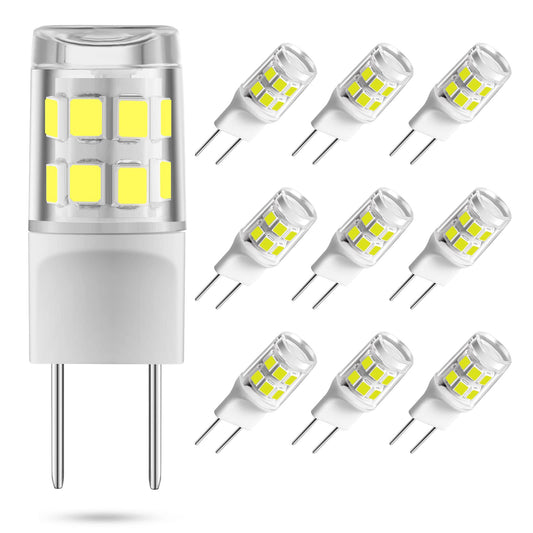 Sriomny G8 LED Bulb 2W Equivalent to 20W Halogen Bulb, T4 JCD Type Two-pin G8 Base, AC 120V G8 Natural White 4000K, Non-dimmable, Suitable for Cabinet