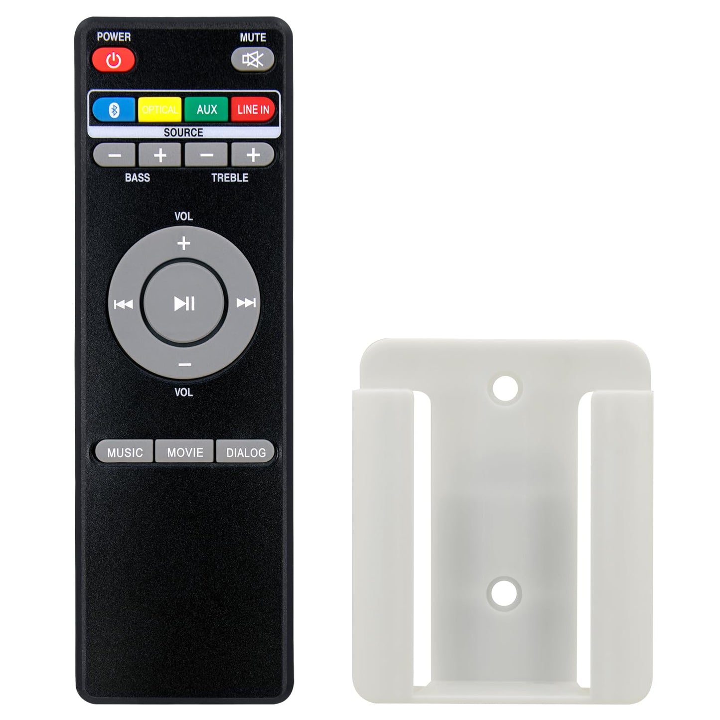 Replacement Remote Control for Greentouch Home Standalone Speaker Sound System FS-2601 FS-2801 (with Mounting Bracket)