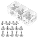 NEEWER 15PCS 1/4" Screws with Storage Cases, 3 Sizes Stainless Steel 1/4"-20 Slotted Camera Screw Kit Tripod Screw Quick Release Mounting Replacement