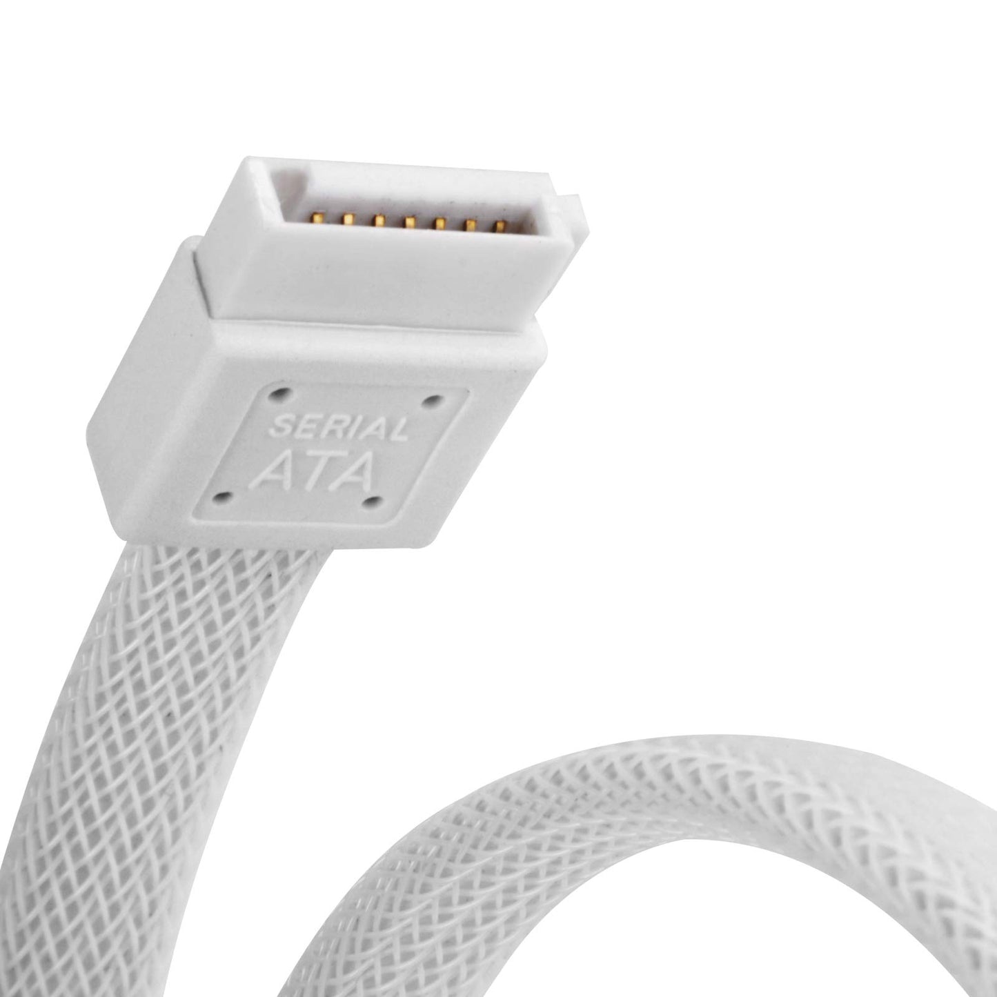 SilverStone Technology CP07W SATA 3 Sleeved White Cable with EMI Guard for 6Gb/s 2-Pack