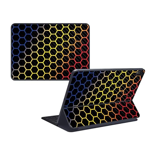 MightySkins Carbon Fiber Skin for Apple iPad Pro Smart Keyboard 11" (2018) - Primary Honeycomb - Protective, Durable Textured Carbon Fiber Finish