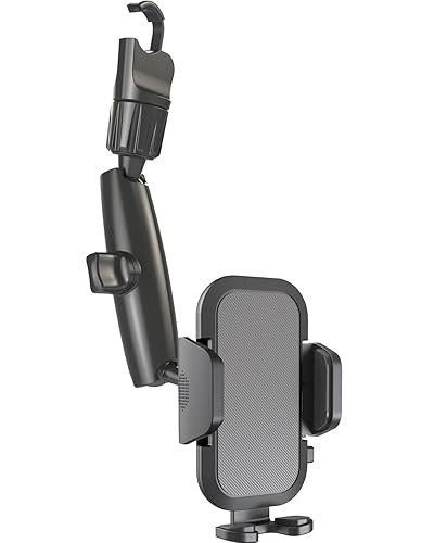 Oceavity 2026 Upgraded Rear View Mirror Phone Holders for Your Car, Multi-Directional Dual 360 Rotatable Adjustment Phone Mount for iPhone Android