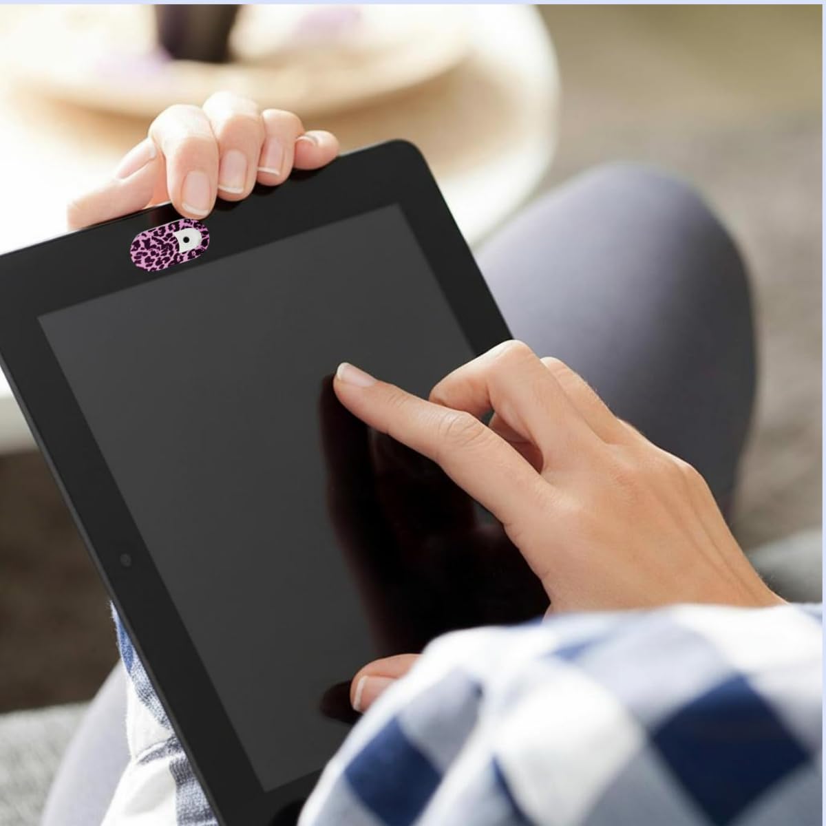 6Pcs Webcam Covers Slide Leopard Print for iPad Tablet Laptop Blocker Camer Cover Privacy Protection Stickers for Phone