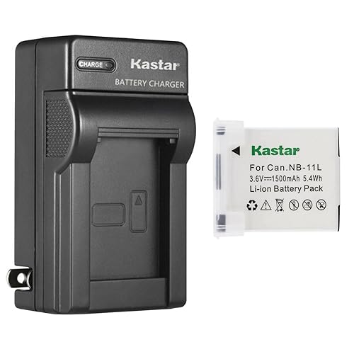 Kastar NB-11L 11LH Battery + AC Wall Charger Replacement for Canon SX400 IS, SX410 IS, SX420 IS, ELPH 110 HS, ELPH 115 IS, ELPH 120 IS, ELPH 130 IS