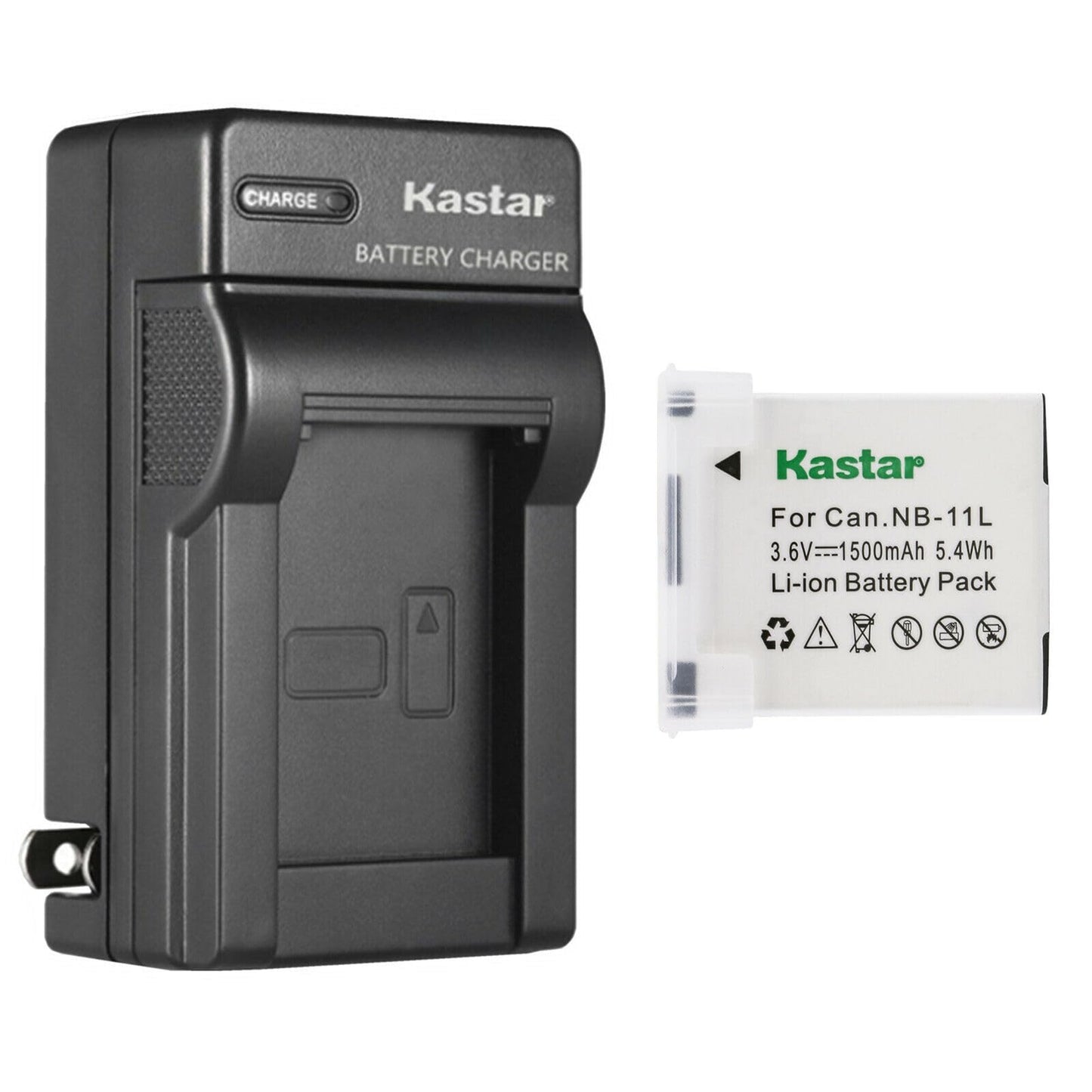 Kastar NB-11L 11LH Battery + AC Wall Charger Replacement for Canon SX400 IS, SX410 IS, SX420 IS, ELPH 110 HS, ELPH 115 IS, ELPH 120 IS, ELPH 130 IS