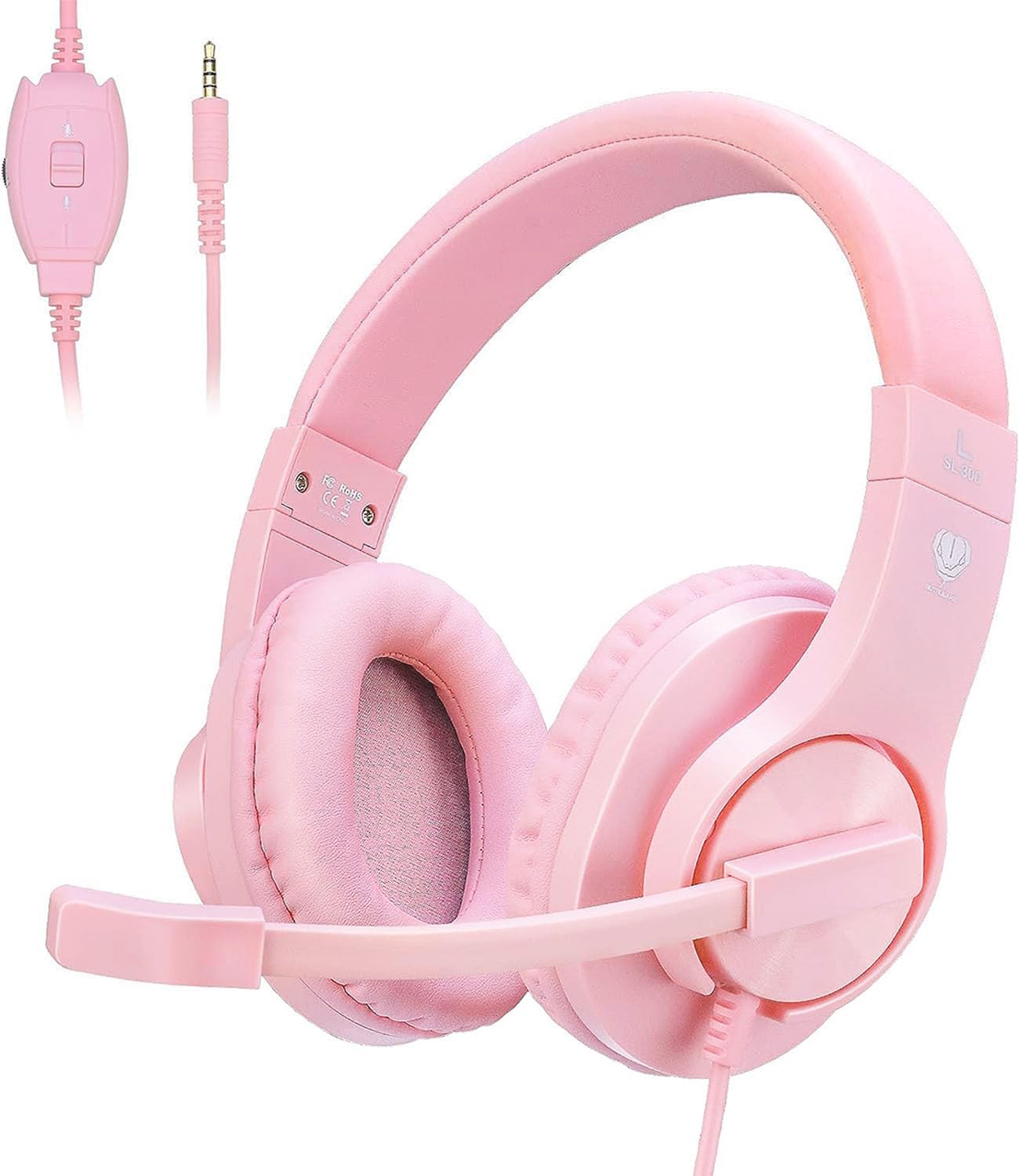 DIWUER Gaming Headset for Xbox One, PS4, PS5, Nintendo Switch, Bass Surround and Noise Cancelling 3.5mm Over Ear Headphones with Mic for Laptop PC