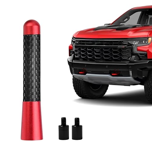 Carbon Fiber Truck Antenna for Chevy Silverado 1500 2500 3500 & GMC Sierra 1999-2025 2026,Chevy Silverado Antenna Truck Accessories,Short Car Video